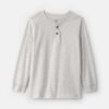 Boys Long-Sleeve Henley T-Shirt - Grey 5 Boys Long-Sleeve Henley T-Shirt - Grey