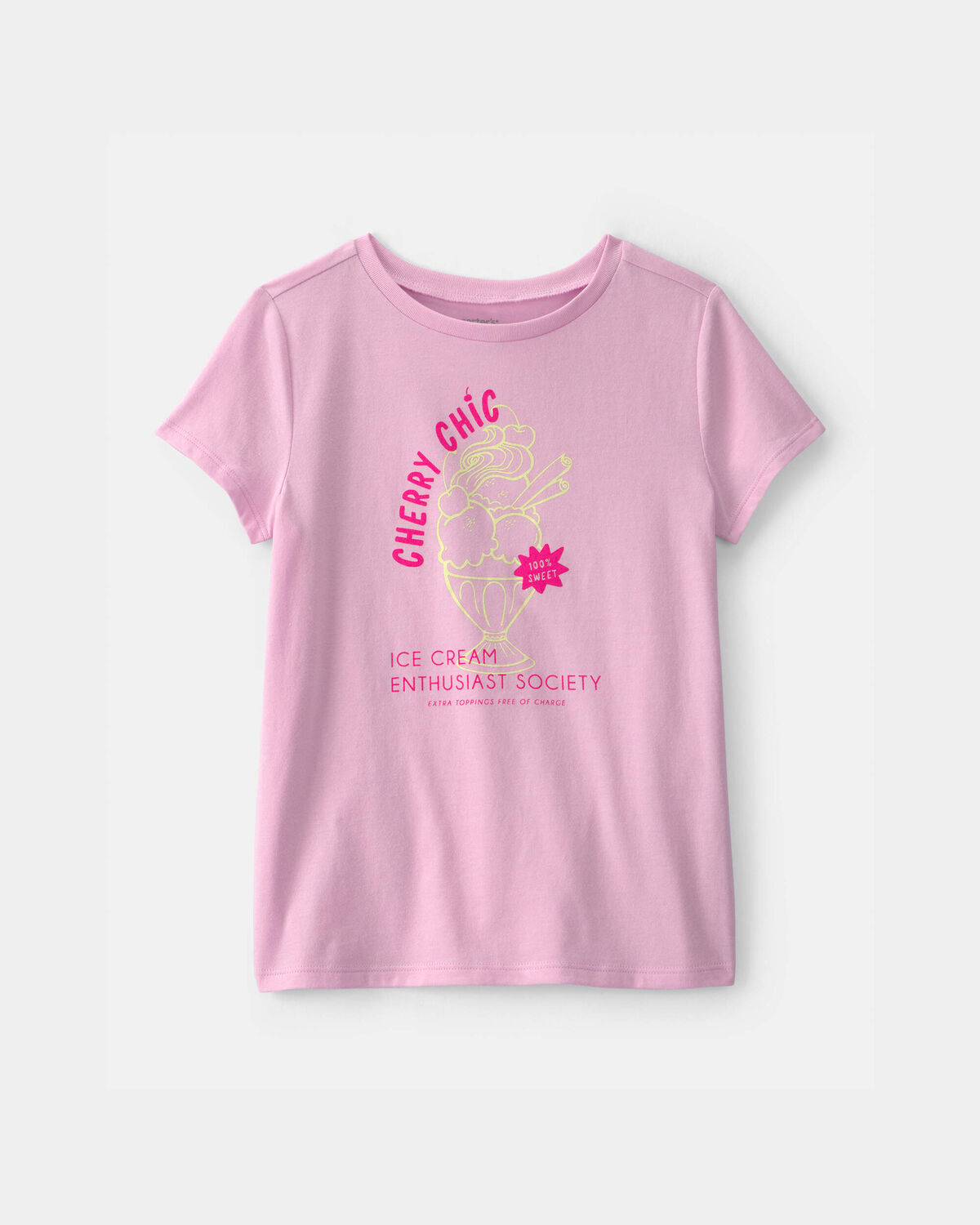 Girls 'Cherry Chic' Ice Cream Graphic Tee - Pink 1 Girls 'Cherry Chic' Ice Cream Graphic Tee - Pink