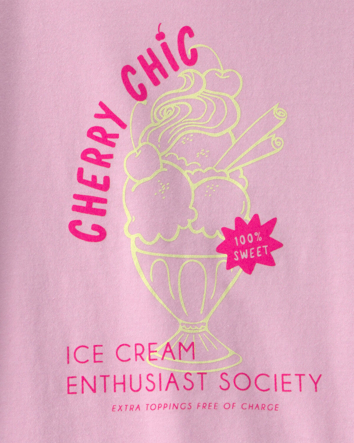 Girls 'Cherry Chic' Ice Cream Graphic Tee - Pink 2 Girls 'Cherry Chic' Ice Cream Graphic Tee - Pink