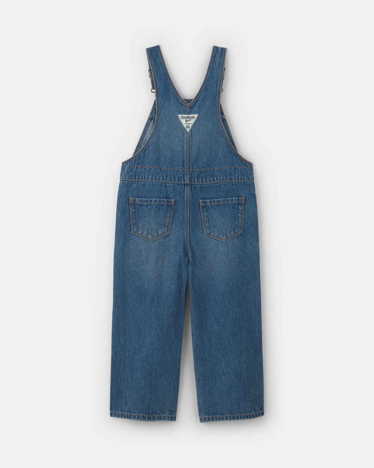 Toddler Girl Wide-Leg Overalls - Medium Wash