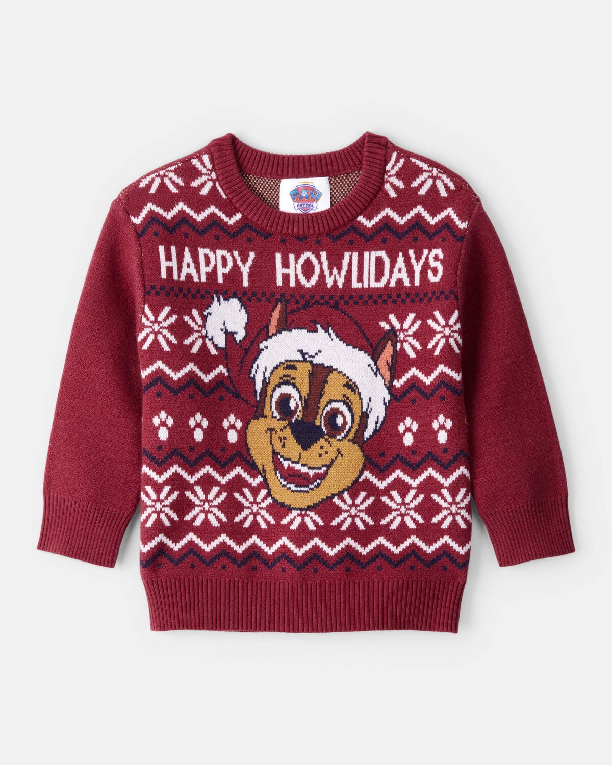 Toddler Boy PAW Patrol Christmas Sweater - Red 1 Toddler Boy PAW Patrol Christmas Sweater - Red