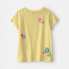 Girls Fruit Sticker Graphic Tee - Yellow 5 Girls Fruit Sticker Graphic Tee - Yellow