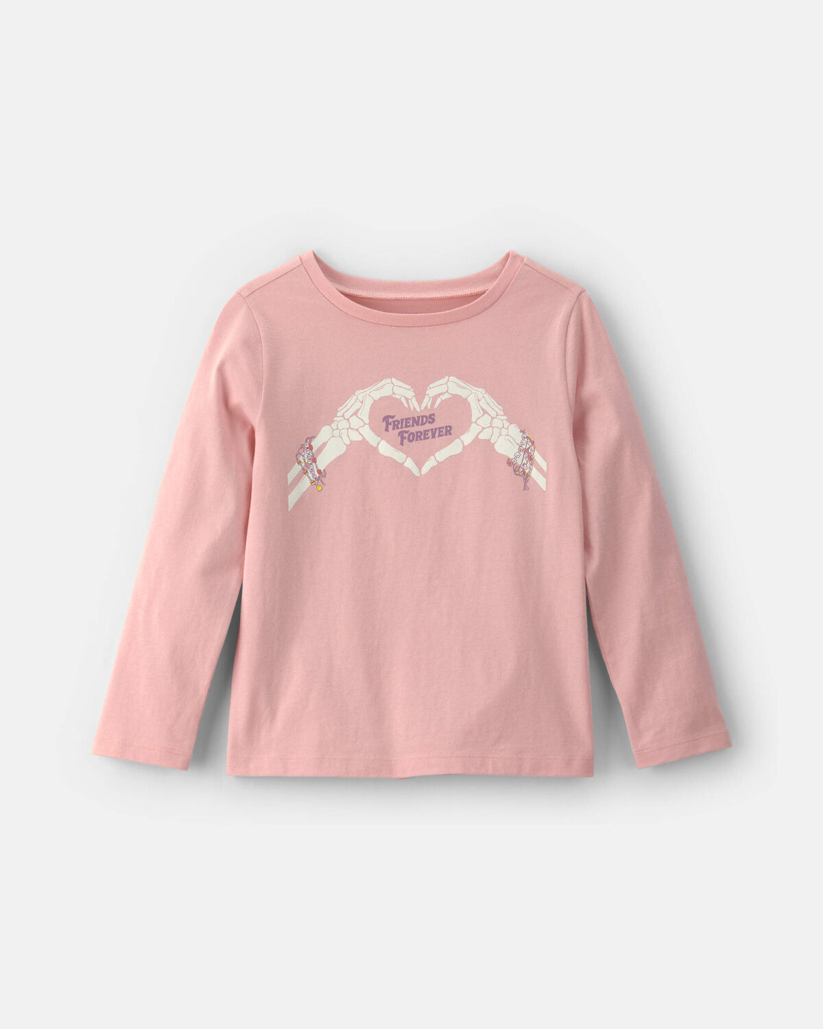 Girls 'Friends Forever' Halloween Long-Sleeve Graphic Tee - Pink 1 Girls 'Friends Forever' Halloween Long-Sleeve Graphic Tee - Pink