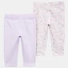 Baby Girl 2-Pack Floral Pull-On Pants - Purple