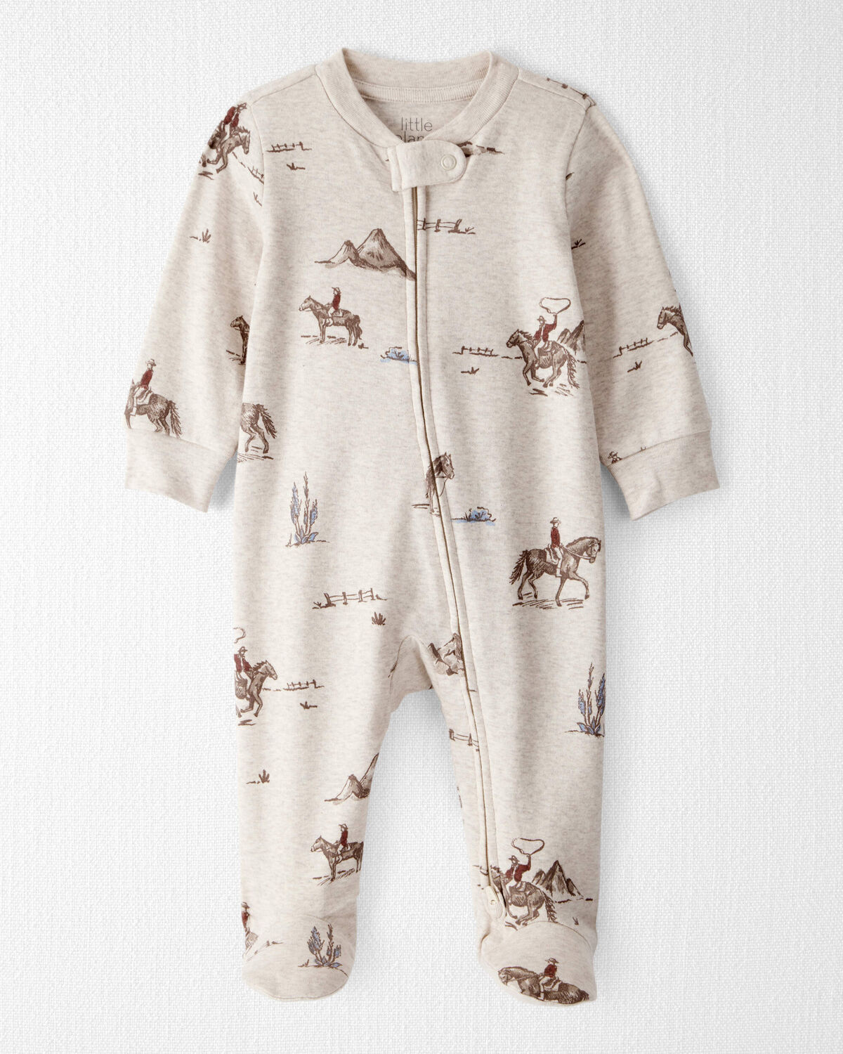 Baby Organic Cotton Sleep & Play Pajamas in Western Rodeo 1 Baby Organic Cotton Sleep & Play Pajamas in Western Rodeo
