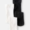 Baby Girl 2-Pack Tights - Black/White