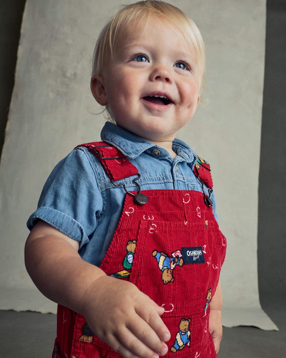 Baby Bear Corduroy Overalls - Red 3 Baby Bear Corduroy Overalls - Red