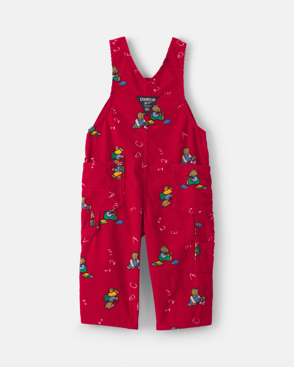 Baby Bear Corduroy Overalls - Red 5 Baby Bear Corduroy Overalls - Red