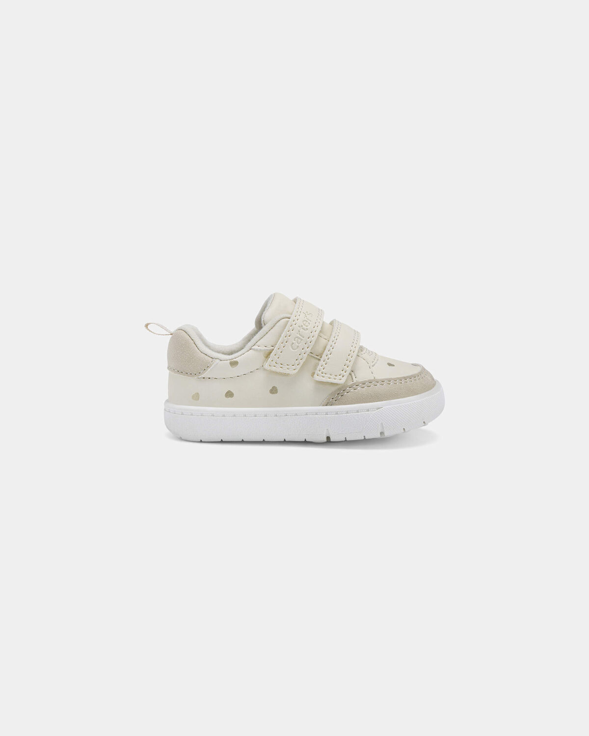 Baby Girl Every Step® First Walker Heart Sneakers - Cream 2 Baby Girl Every Step® First Walker Heart Sneakers - Cream