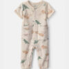 Baby Boy Dinosaur Jumpsuit - Ivory