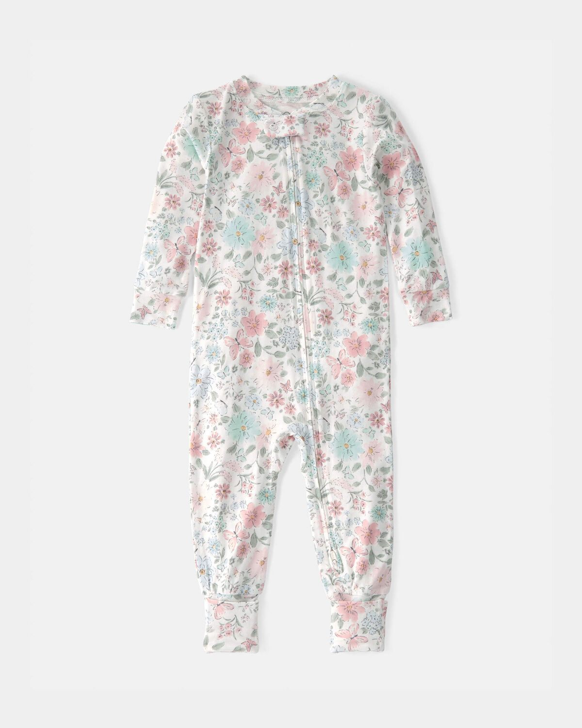 Toddler Girl Butterfly Garden PurelySoft 1-Piece Pajama 1 Toddler Girl Butterfly Garden PurelySoft 1-Piece Pajama