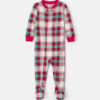 Baby 1-Piece Christmas Plaid 2-Way Zip 100% Cotton Snug Fit Footed Pajama - Red/Green