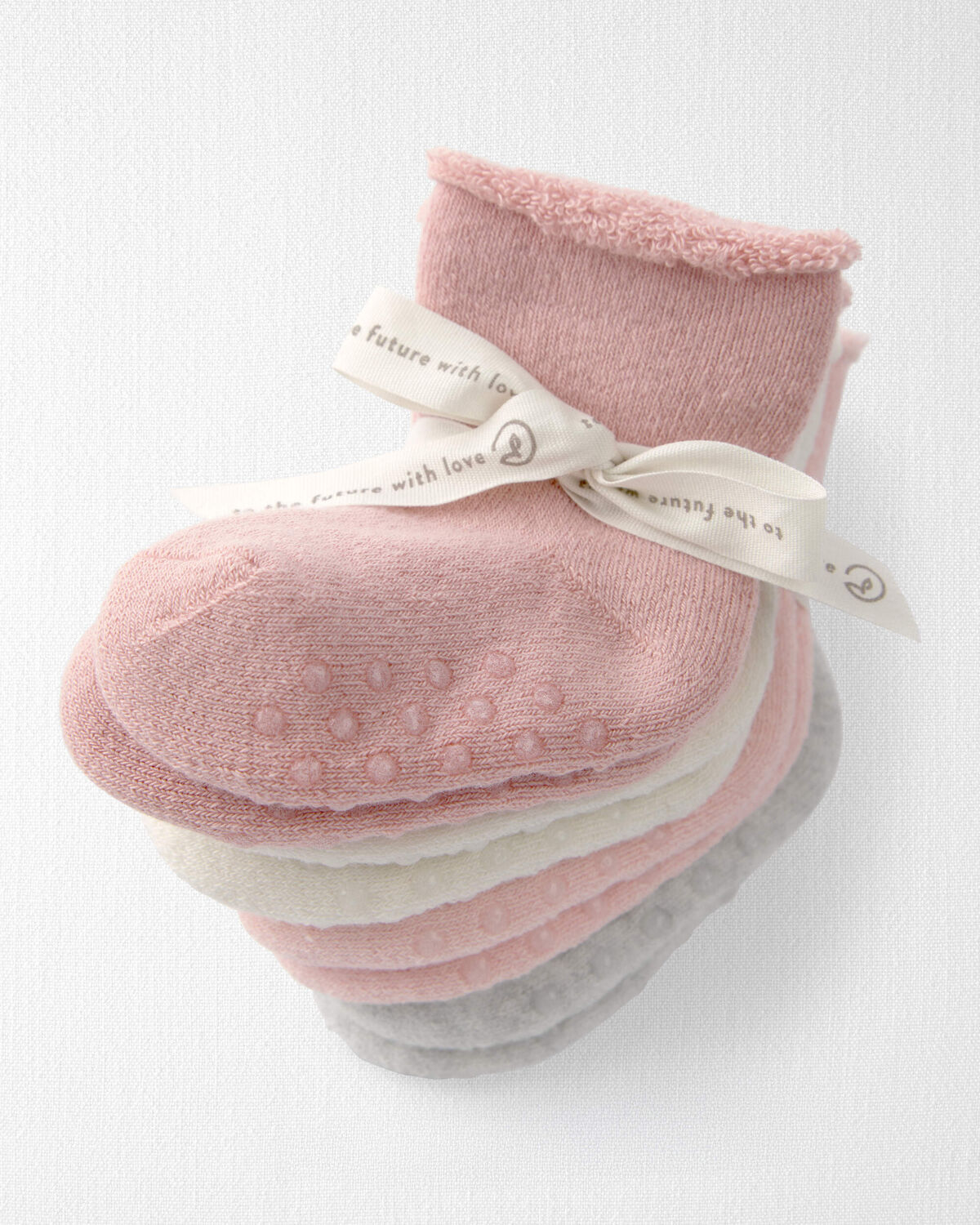 Baby Girl 4-Pack Slip Resistant Socks Made with Organic Cotton 2 Baby Girl 4-Pack Slip Resistant Socks Made with Organic Cotton