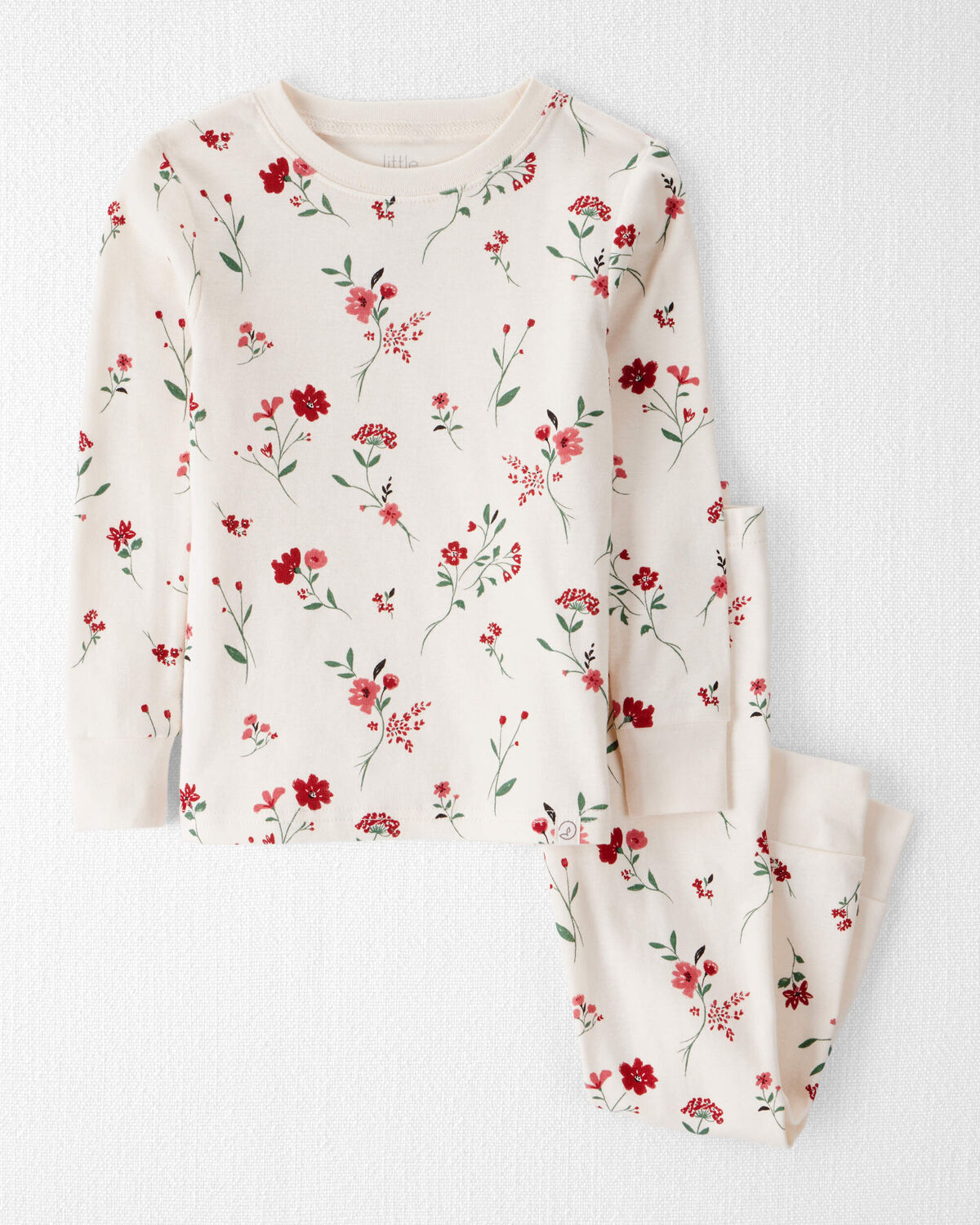 Toddler Girl 2-Piece Organic Cotton Pajamas in Rosethorn Hollow 1 Toddler Girl 2-Piece Organic Cotton Pajamas in Rosethorn Hollow