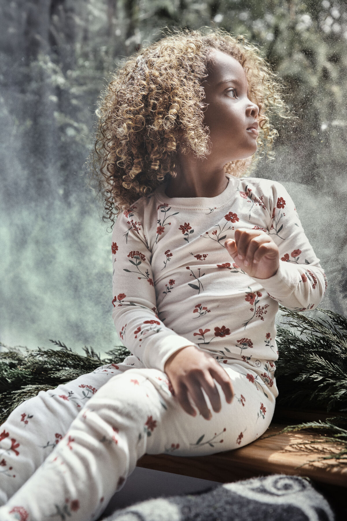 Toddler Girl 2-Piece Organic Cotton Pajamas in Rosethorn Hollow 2 Toddler Girl 2-Piece Organic Cotton Pajamas in Rosethorn Hollow