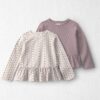 Toddler Girl 2-Pack Organic Cotton Peplum Tops 8 Toddler Girl 2-Pack Organic Cotton Peplum Tops
