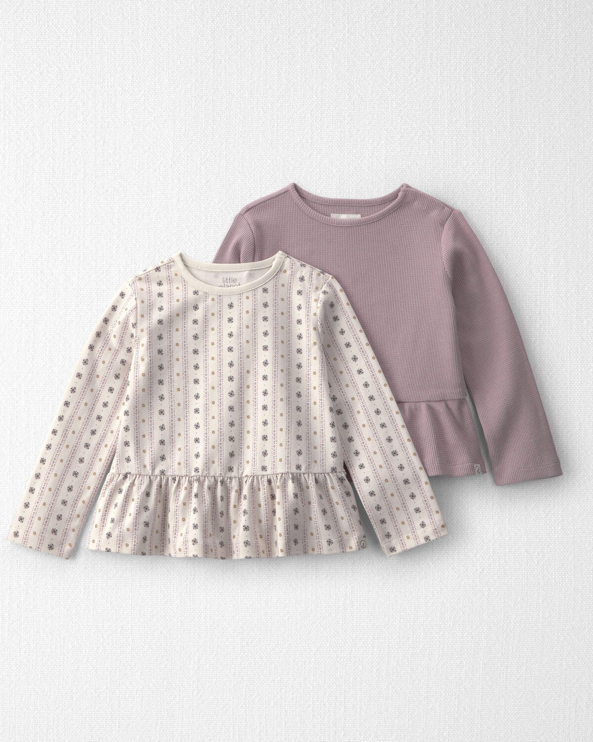 Toddler Girl 2-Pack Organic Cotton Peplum Tops 1 Toddler Girl 2-Pack Organic Cotton Peplum Tops