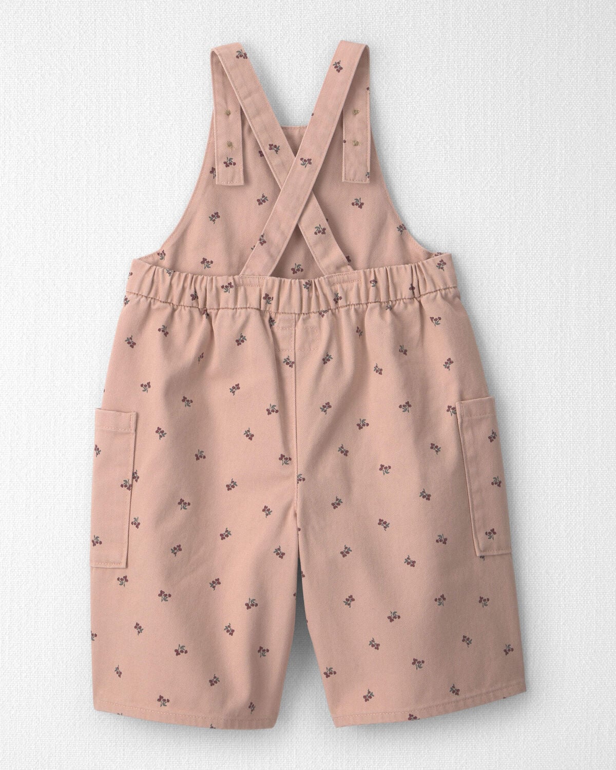 Baby Girl Organic Cotton Twill Wide Leg Overalls