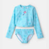 Girls 2-Piece Bluey™ Rashguard Swimsuit Set - Blue