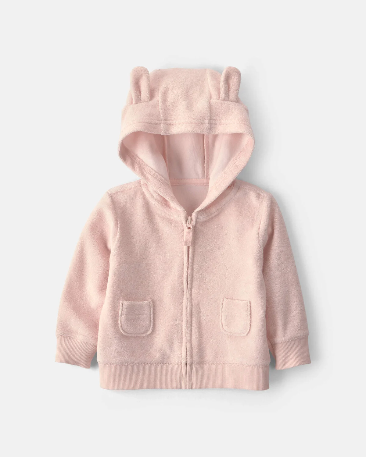 Baby Girl 3-Piece Bunny Terry Layering Set - Pink 2 Baby Girl 3-Piece Bunny Terry Layering Set - Pink