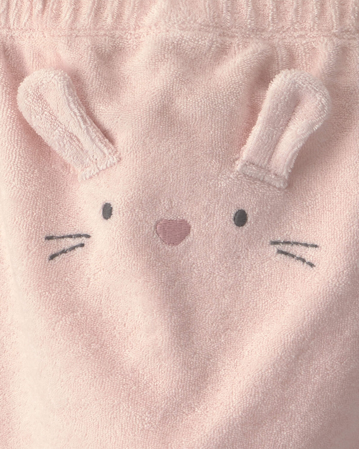 Baby Girl 3-Piece Bunny Terry Layering Set - Pink 5 Baby Girl 3-Piece Bunny Terry Layering Set - Pink