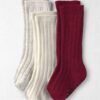Baby Girl 3-Pack No-Slip Knee-High Socks Made with Organic Cotton