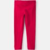Toddler Girl Cotton Pull-On Stretch Leggings - Red
