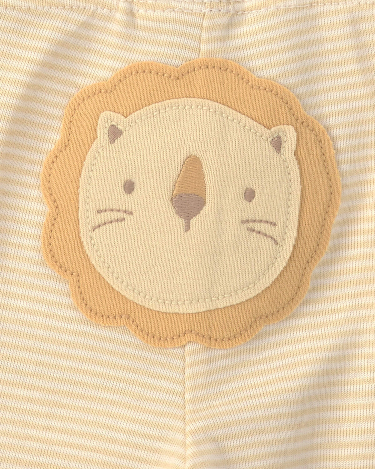 Baby 3-Piece Lion Bodysuit & Pant Set - Yellow/Ivory 4 Baby 3-Piece Lion Bodysuit & Pant Set - Yellow/Ivory
