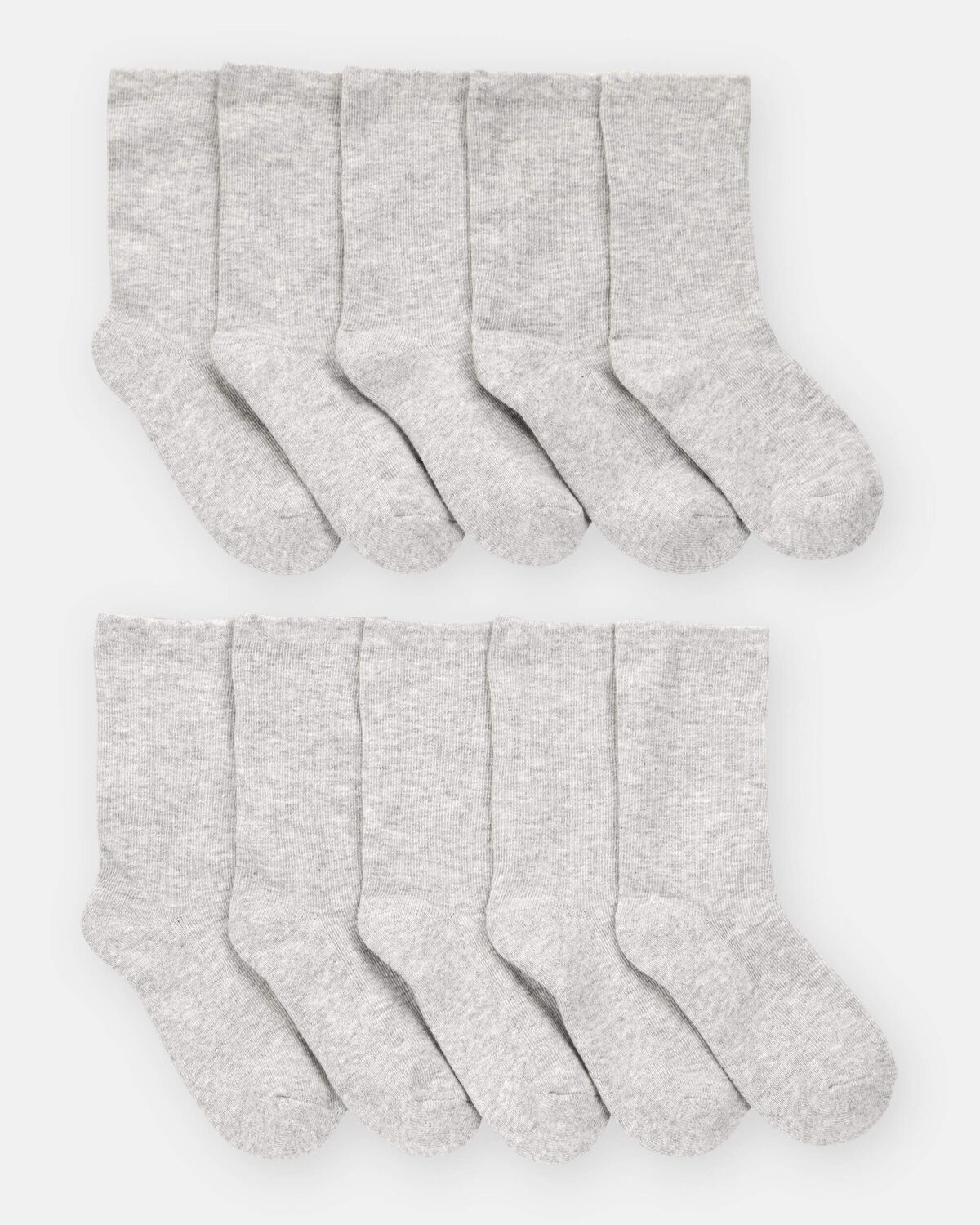 Boys 10-Pack Crew Socks - Grey