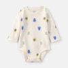 Baby Boy Monster Long-Sleeve Graphic Bodysuit - Cream