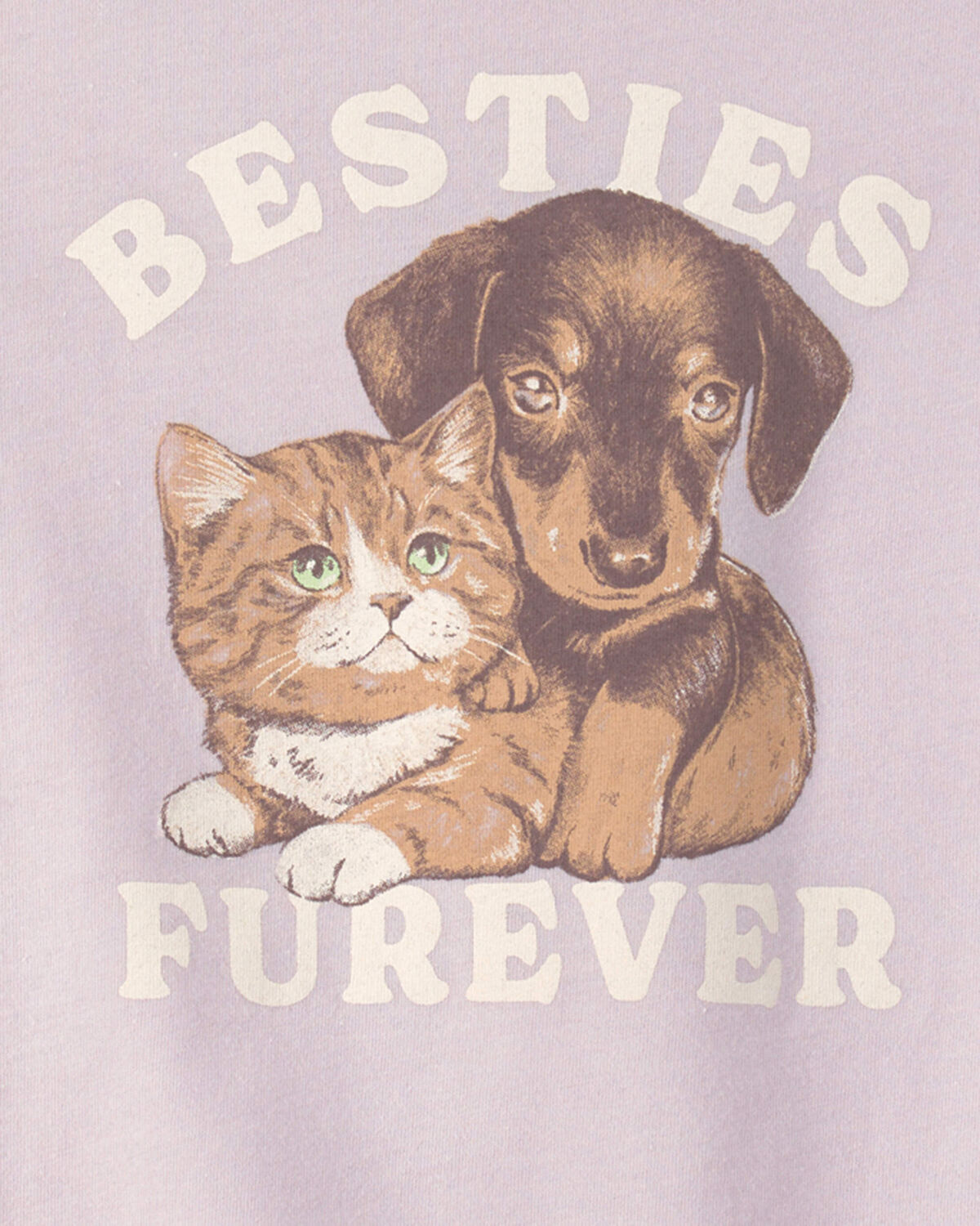 Girls 'Besties Furever' Graphic Tee - Purple