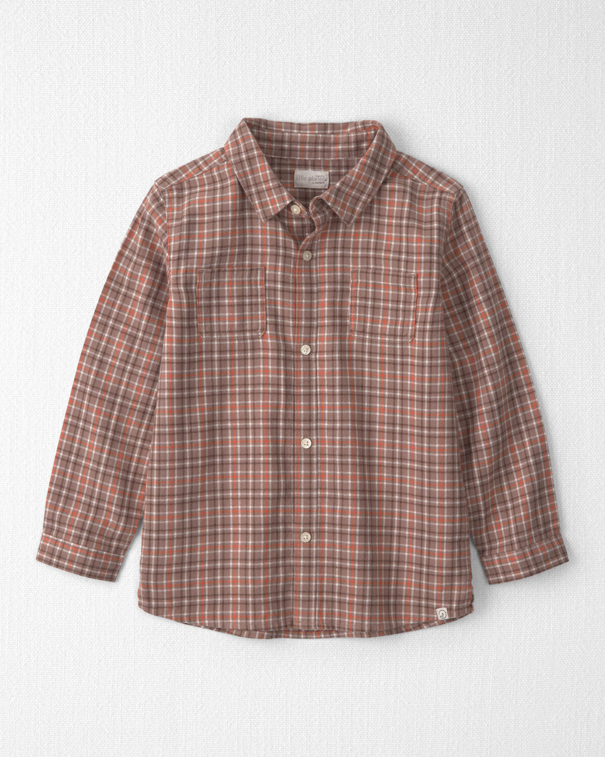 Boys Organic Cotton Flannel Button-Down Shirt 1 Boys Organic Cotton Flannel Button-Down Shirt