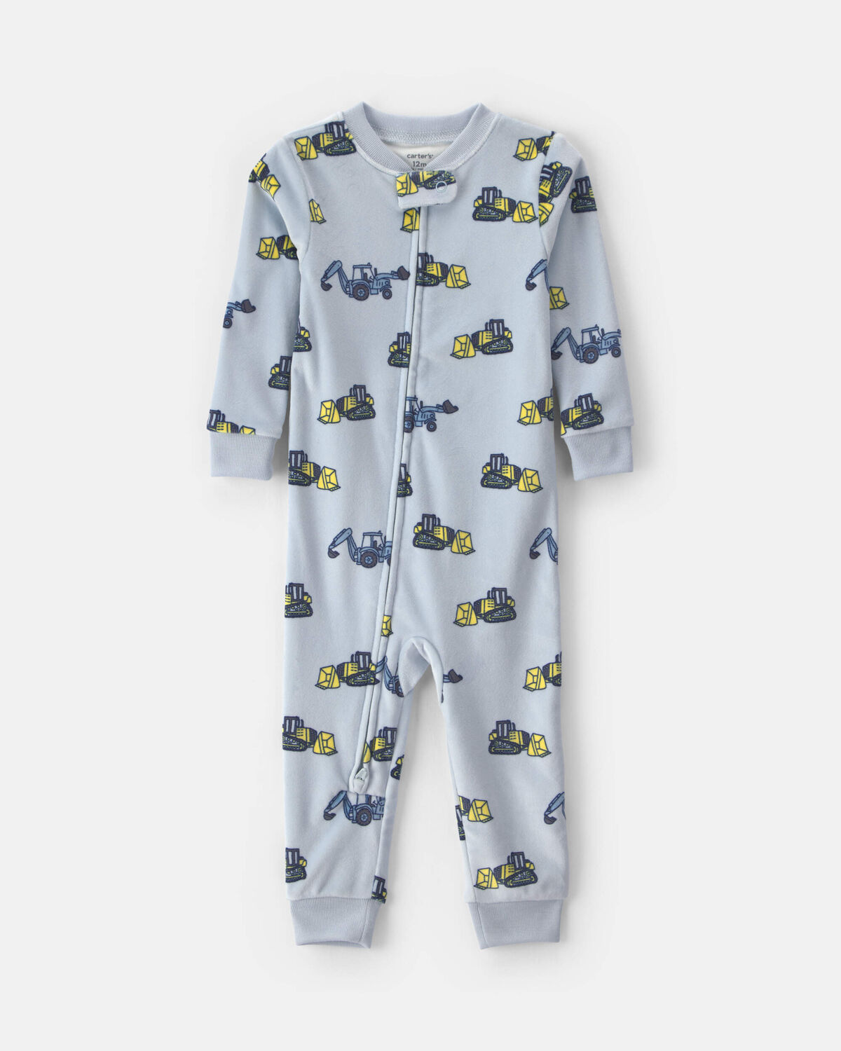 Toddler Boy 1-Piece Construction DreamPlush Snug Fit Pajama - Blue
