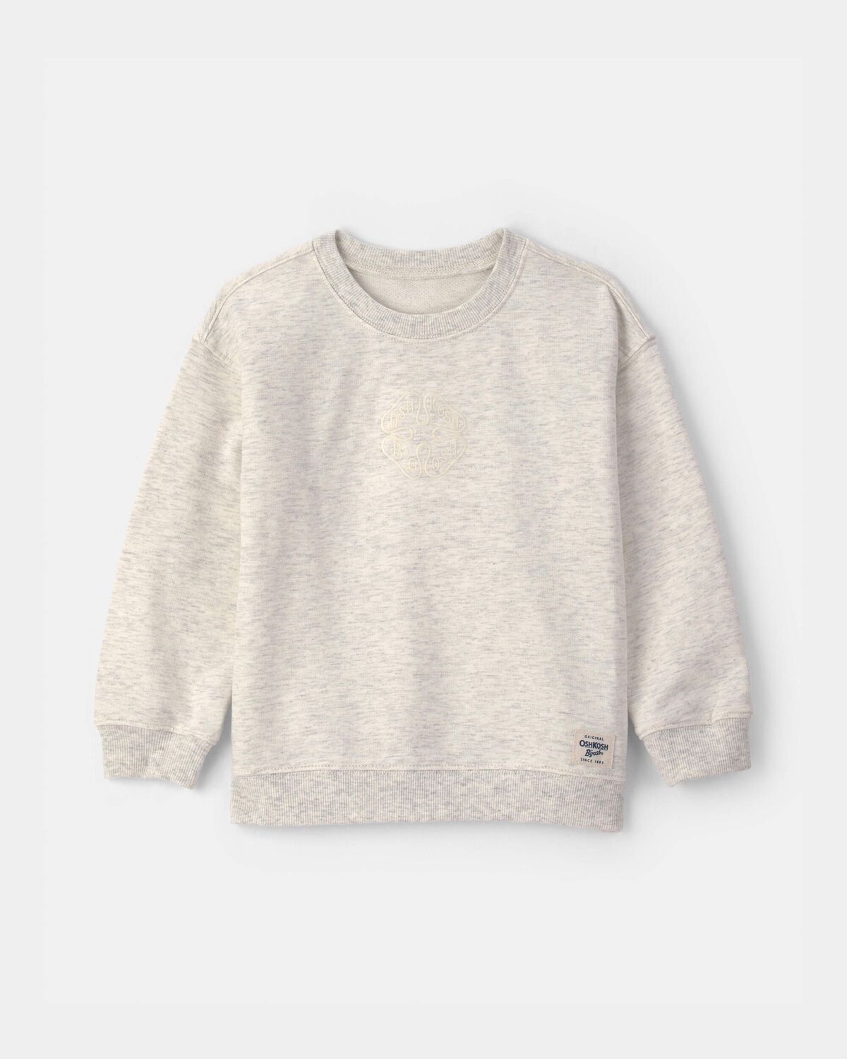Toddler OshKosh Logo French Terry Pullover Sweatshirt - Grey 1 Toddler OshKosh Logo French Terry Pullover Sweatshirt - Grey