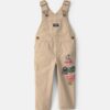 Toddler Train Overalls - Khaki 3 Toddler Train Overalls - Khaki