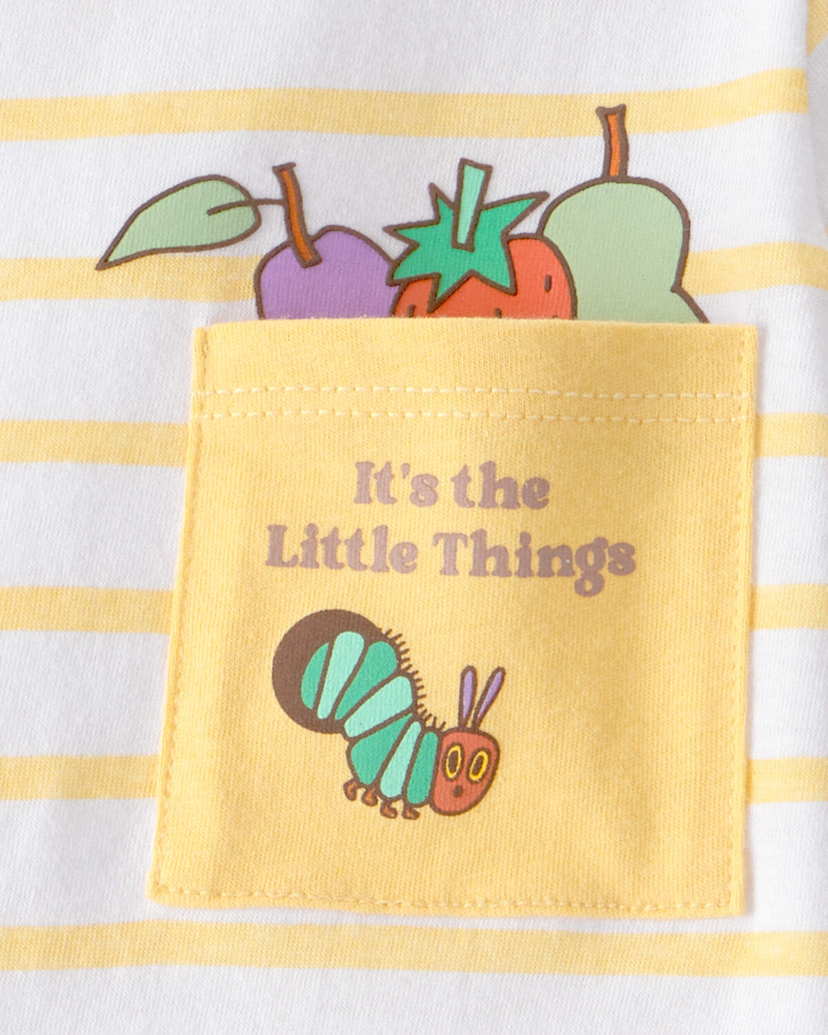 Toddler The Very Hungry Caterpillar™ Striped Pocket Tee - Yellow/White 3 Toddler The Very Hungry Caterpillar™ Striped Pocket Tee - Yellow/White