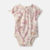 Baby Girl Floral Short-Sleeve Bodysuit - Ivory 7 Baby Girl Floral Short-Sleeve Bodysuit - Ivory