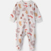 Baby Autumn Fleece 2-Way Zip Sleep & Play Pajamas - Grey