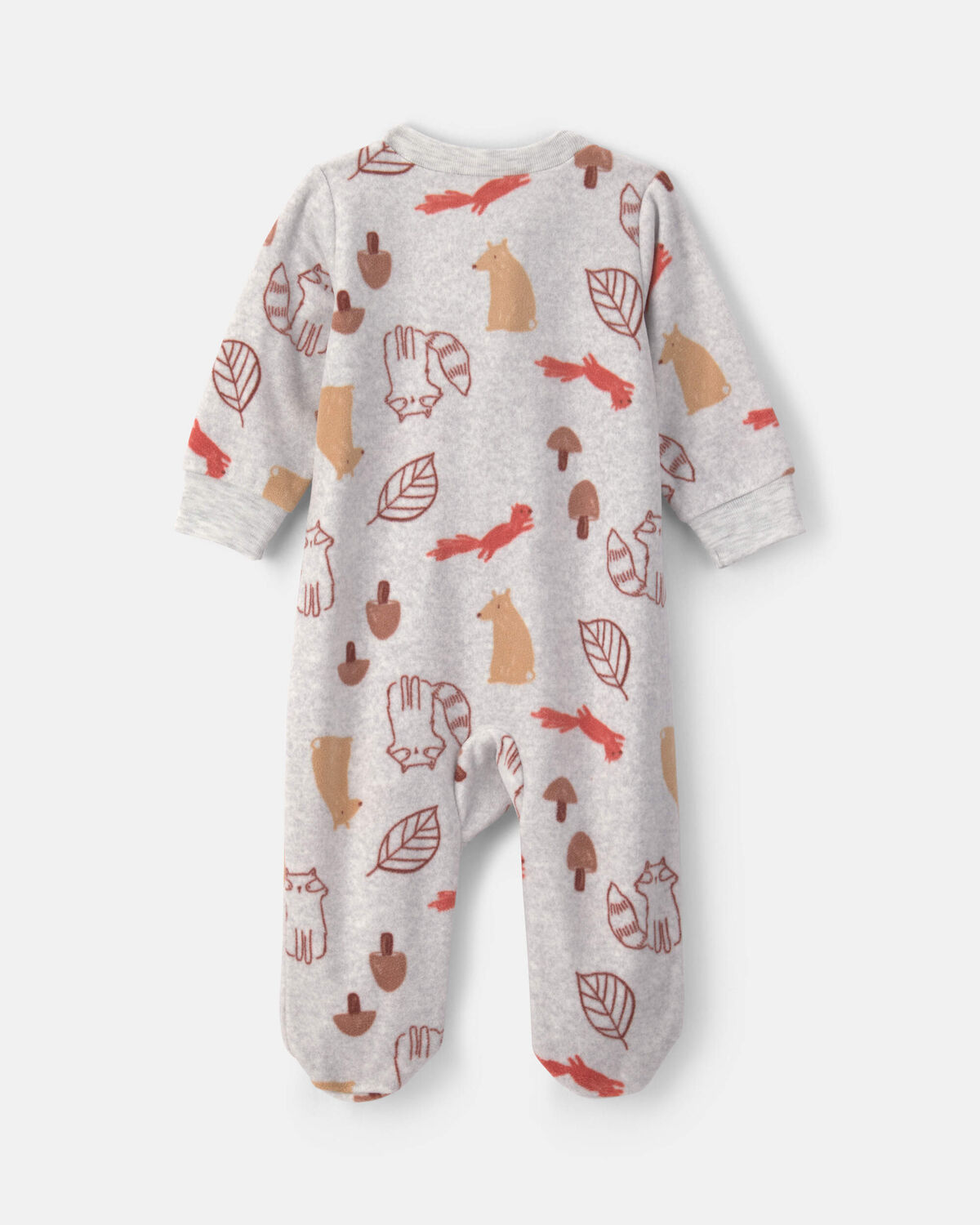 Baby Autumn Fleece 2-Way Zip Sleep & Play Pajamas - Grey 2 Baby Autumn Fleece 2-Way Zip Sleep & Play Pajamas - Grey