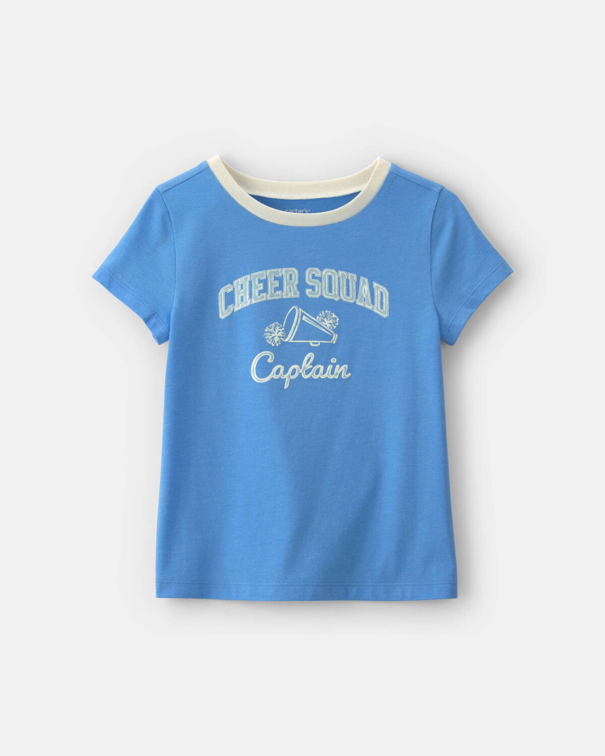 Girls 'Cheer Squad Captain' Graphic Tee - Blue 1 Girls 'Cheer Squad Captain' Graphic Tee - Blue