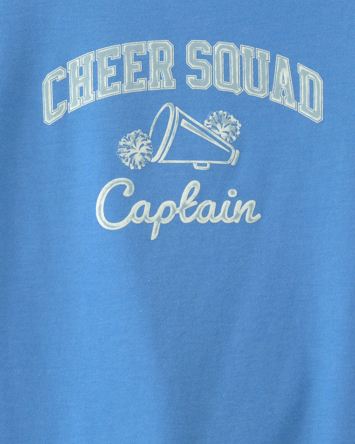 Girls 'Cheer Squad Captain' Graphic Tee - Blue 2 Girls 'Cheer Squad Captain' Graphic Tee - Blue