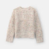 Girls  Waffle Knit Sweater - Cream