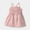 Baby Girl Striped Sleeveless Dress - Pink