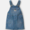 Toddler Girl Rainbow Stripe Denim Skirtall - Medium Wash