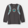 Toddler Boy Dino Jet Pack Long-Sleeve Graphic Tee - Grey