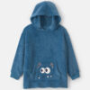 Boys Monster Fleece Loose Fit Pajama Hoodie - Blue