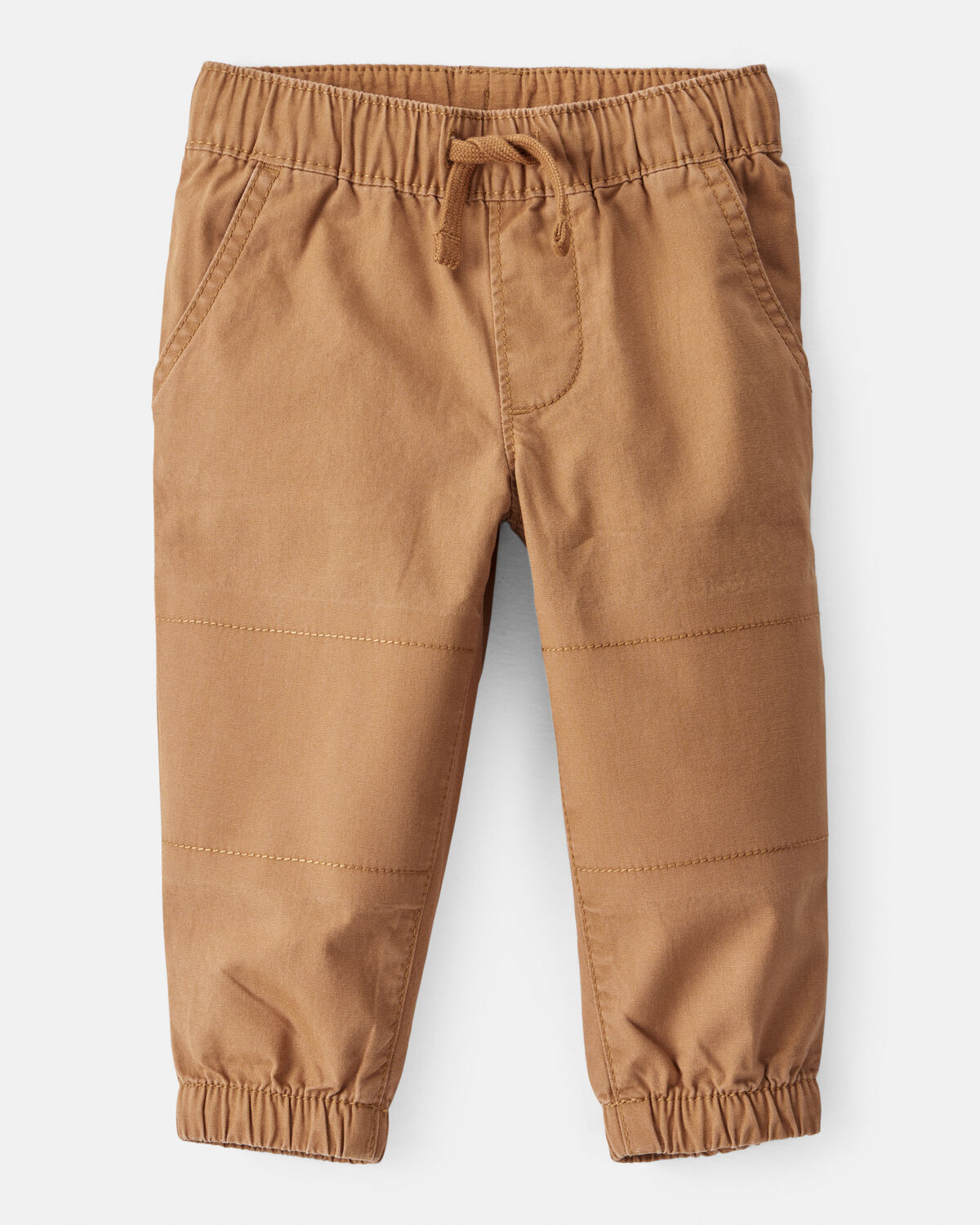 Baby Boy Cotton Everyday Pull-On Jogger - Brown 1 Baby Boy Cotton Everyday Pull-On Jogger - Brown