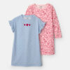 Girls 2-Pack Valentine's Day Loose Fit Night Gown - Pink/Blue