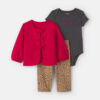 Baby Girl 3-Piece Leopard French Terry Layering Set