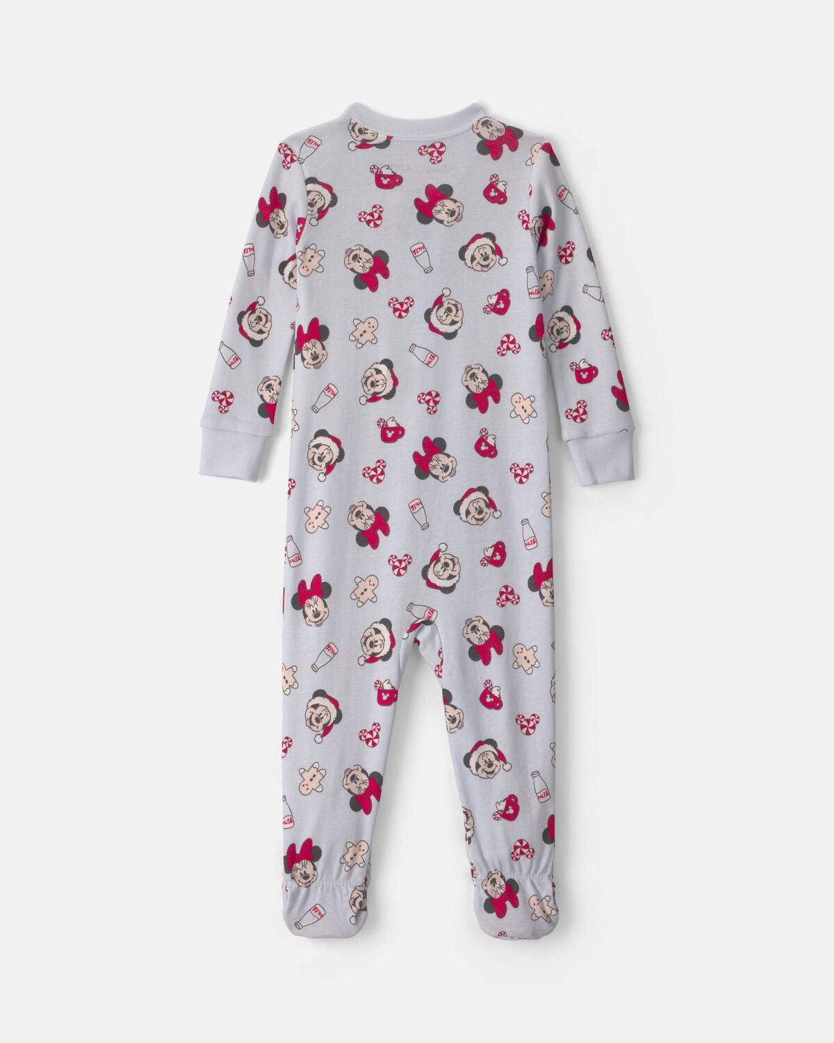 Baby 1-Piece Disney© Mickey Mouse Christmas 100% Cotton Snug Fit Footed Pajama - Blue